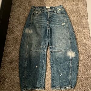 Free People mid rise barrel jeans